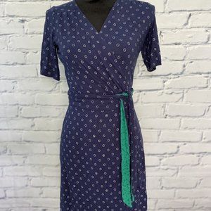 Button & Pin Lilly Pulitzer Print Wrap Midi Dress